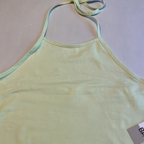 BP Halter Top Sleeveless Crop‎ Tank Trendy Casual Summer Green Size L - Picture 5 of 9